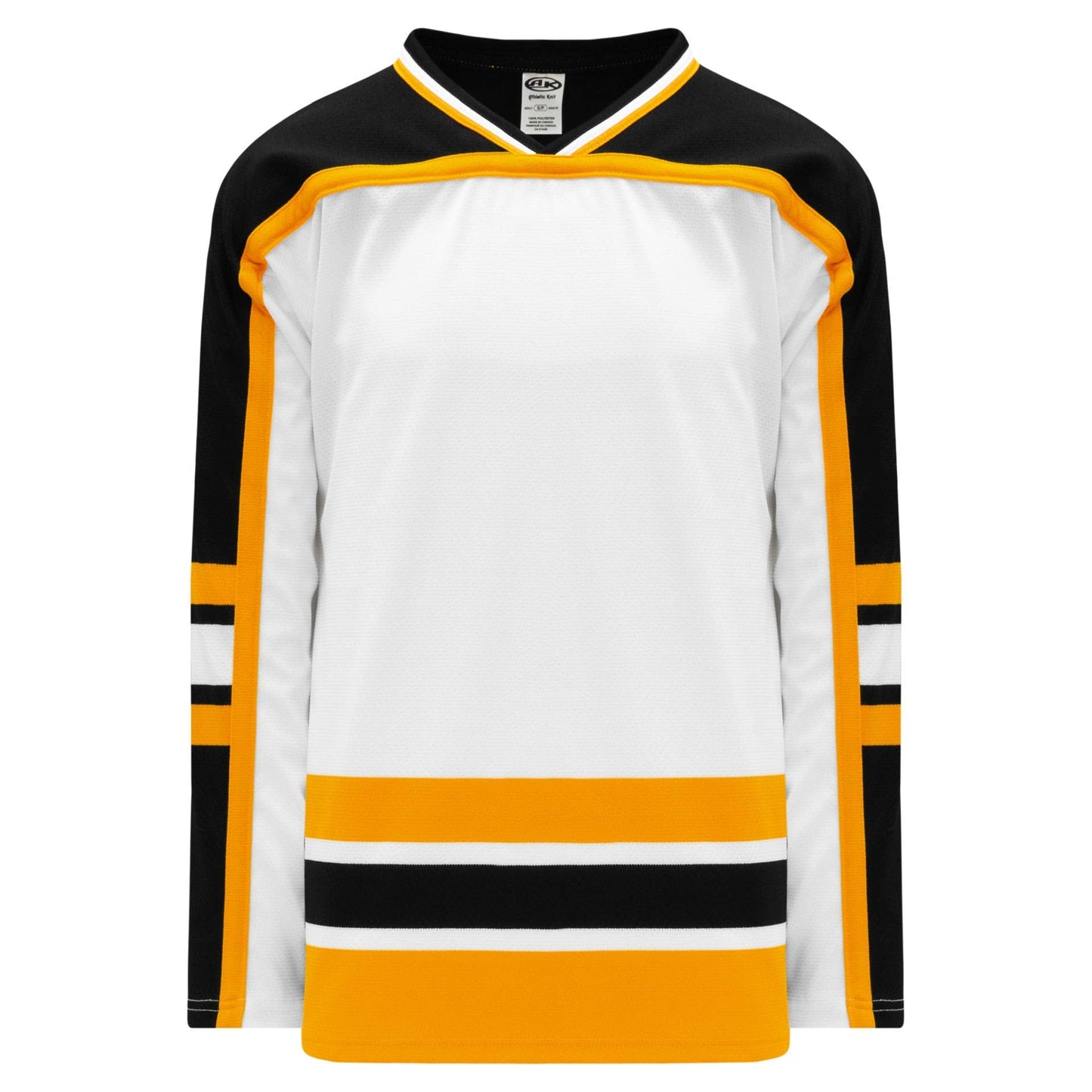 Custom Boston Black Crossover V-Neck Pro Canada / USA Made  Hockey Jerseys