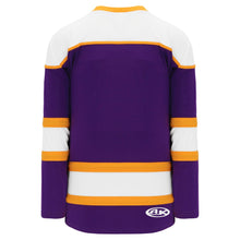 Load image into Gallery viewer, Purple, White, Gold Select Plain Blank Hockey Jerseys