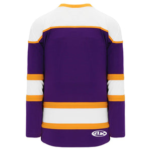 Purple, White, Gold Select Plain Blank Hockey Jerseys