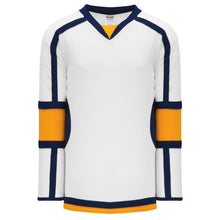 Load image into Gallery viewer, White, Navy, Gold Durastar Mesh Select Plain Blank Hockey Jerseys