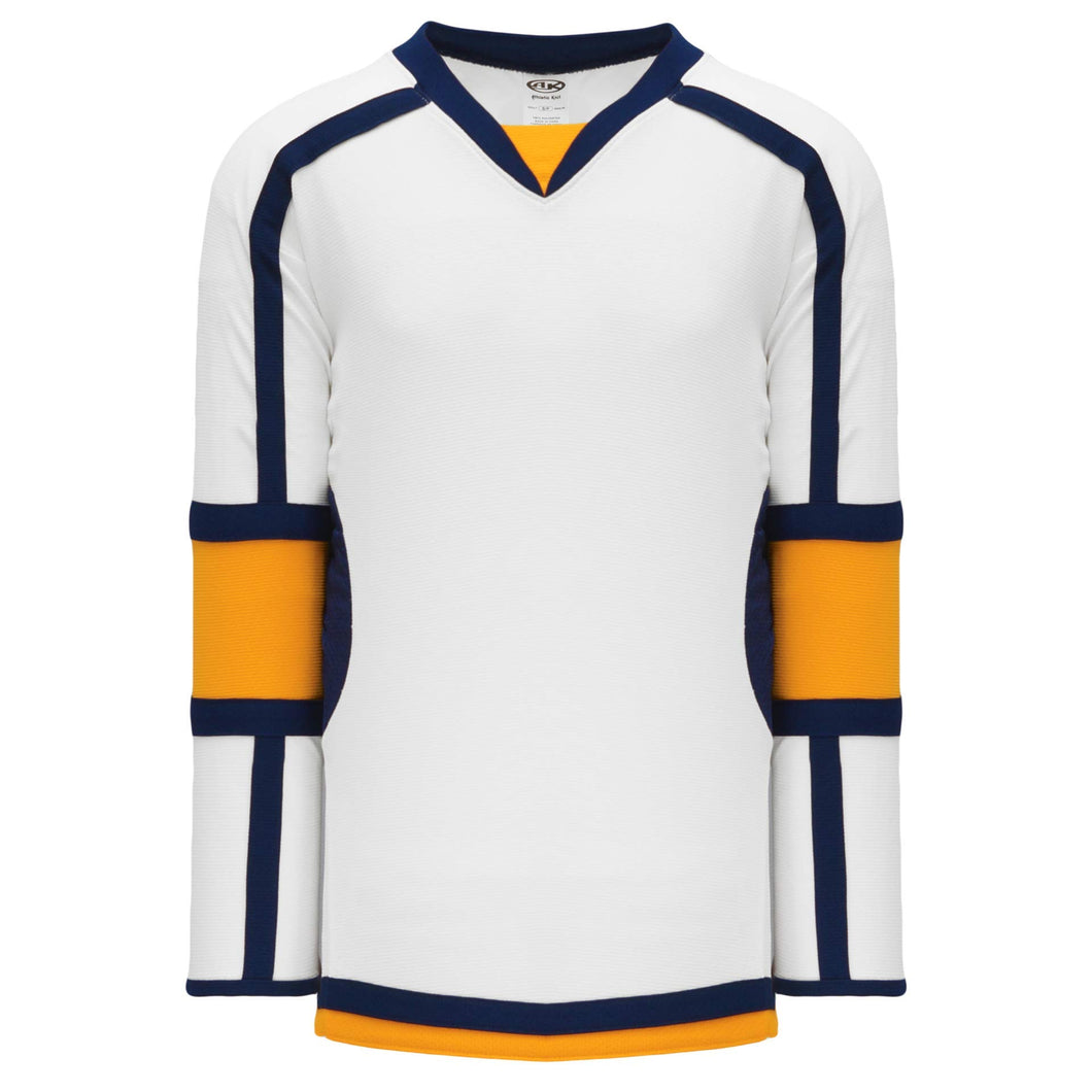White, Navy, Gold Durastar Mesh Select Plain Blank Hockey Jerseys