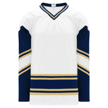 Load image into Gallery viewer, Notre Dame White V-Neck Pro Plain Blank Hockey Jerseys