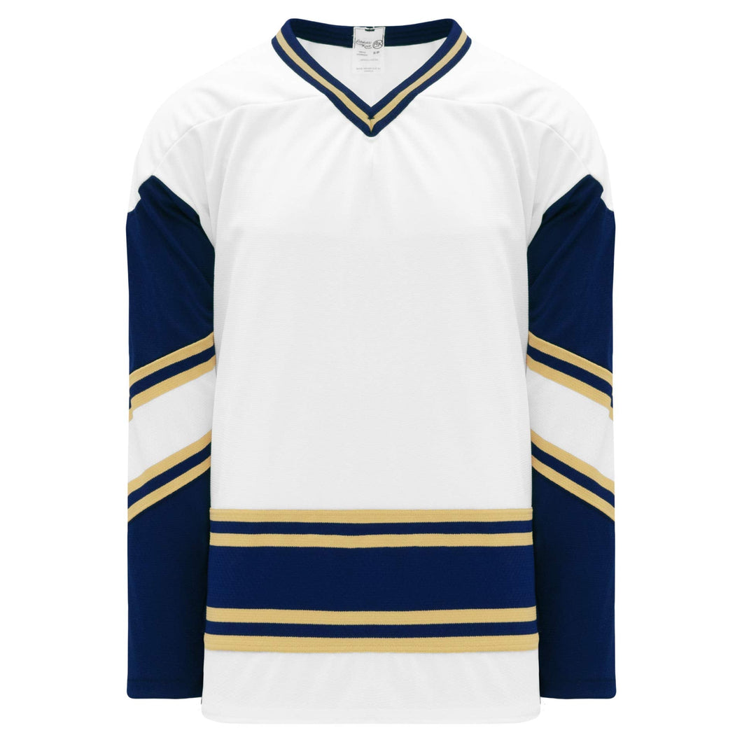 Custom or blank Wholesale Notre Dame White V-Neck Pro Plain Blank Hockey Jerseys