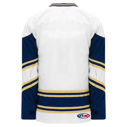 Notre Dame White V-Neck Pro Canada / USA Made  Hockey Jerseys