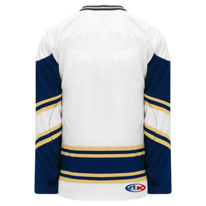 Custom or blank Wholesale Notre Dame White V-Neck Pro Plain Blank Hockey Jerseys