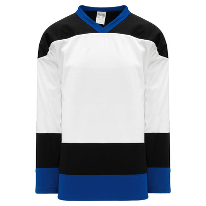Custom Tampa Bay White Sleeve Stripes Pro Canada / USA Made  Hockey Jerseys