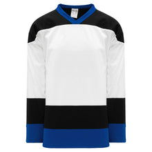 Load image into Gallery viewer, Custom or blank Wholesale Tampa Bay White Sleeve Stripes Pro Plain Blank Hockey Jerseys