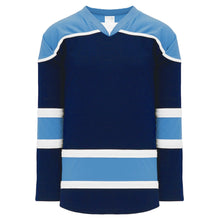 Load image into Gallery viewer, Custom or blank Wholesale Navy, Sky, White Select Plain Blank Hockey Jerseys