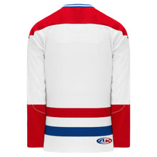 Load image into Gallery viewer, Montreal White Sleeve Stripes Pro Plain Blank Hockey Jerseys