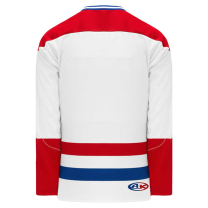 Custom Montreal White Sleeve Stripes Pro Canada / USA Made  Hockey Jerseys