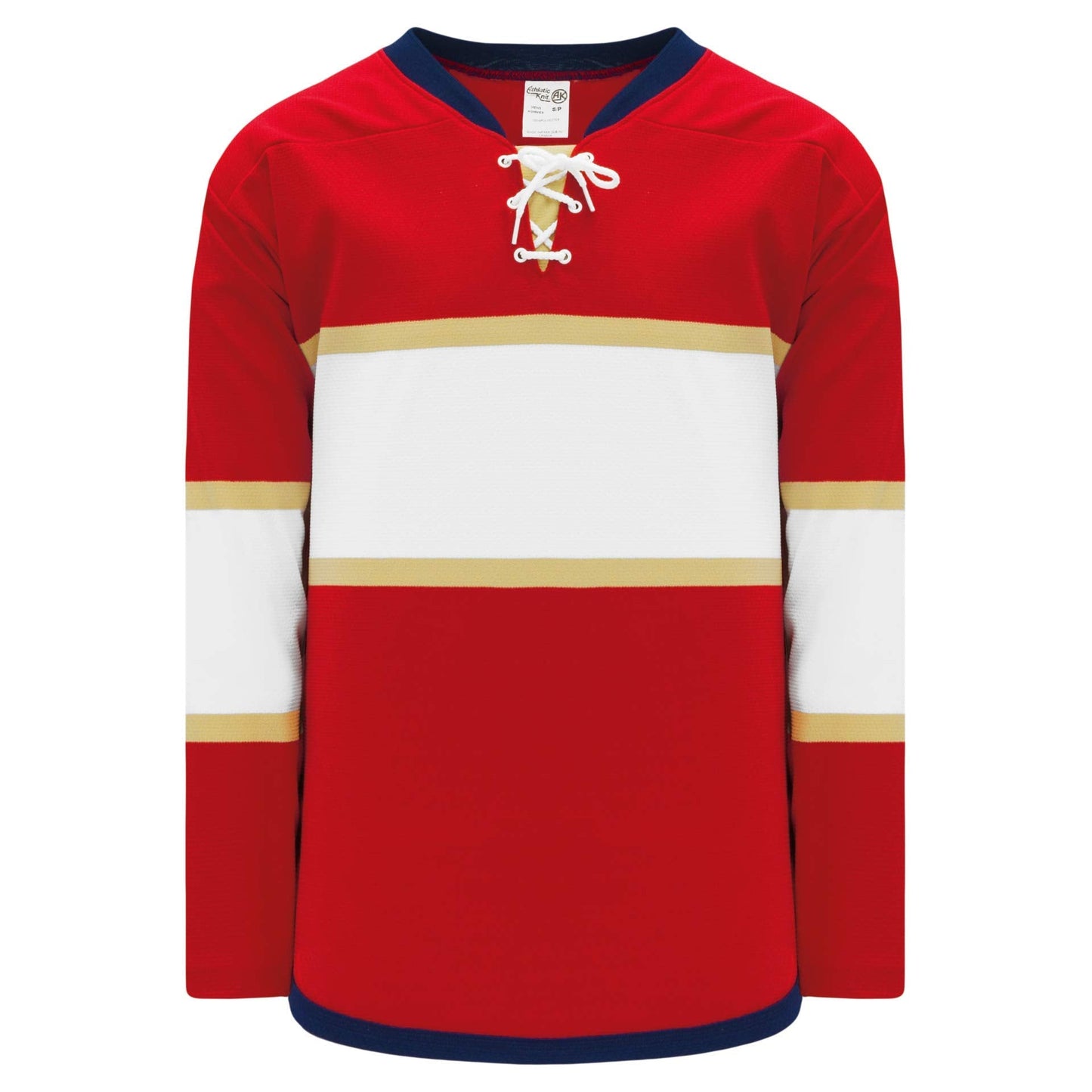 Custom 2013 Florida RED Lace Neck with Underlay Pro Canada / USA Made  Hockey Jerseys