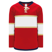 Load image into Gallery viewer, Custom or blank Wholesale 2013 Florida RED Lace Neck with Underlay Pro Plain Blank Hockey Jerseys