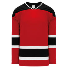 Load image into Gallery viewer, New Jersey RED Sleeve Stripes Pro Plain Blank Hockey Jerseys