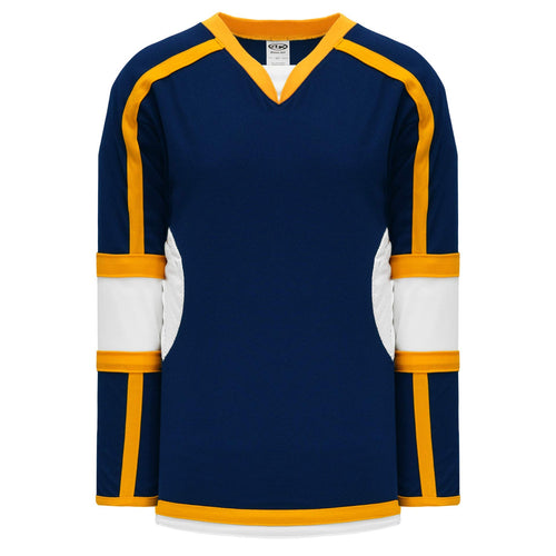 Navy, White, Gold Durastar Mesh Select Plain Blank Hockey Jerseys