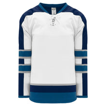 Load image into Gallery viewer, Custom or blank Wholesale 2011 Winnipeg White Taper Neck with Underlay Pro Plain Blank Hockey Jerseys