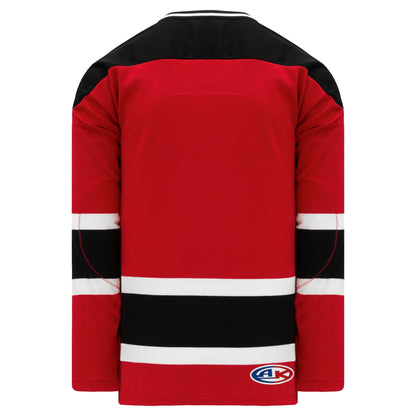 New Jersey RED Sleeve Stripes Pro Canada / USA Made  Hockey Jerseys