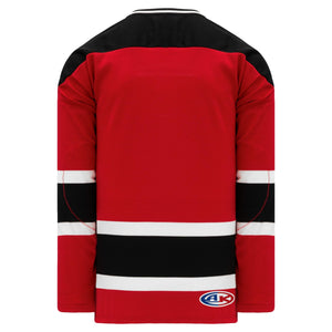 New Jersey RED Sleeve Stripes Pro Plain Blank Hockey Jerseys