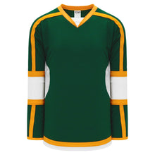 Load image into Gallery viewer, Dark Green, White, Gold Select Plain Blank Hockey Jerseys