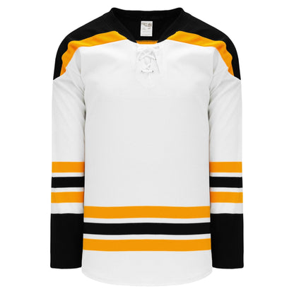 Custom Customization Depot 2007 Boston White Knitted Body and Sleeve Stripes Canada / USA Made  Hockey Jerseys