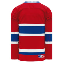 Load image into Gallery viewer, Custom or blank Wholesale Montreal RED Sleeve Stripes Pro Plain Blank Hockey Jerseys