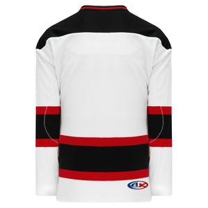 Custom or blank Wholesale New Jersey White Sleeve Stripes Pro Plain Blank Hockey Jerseys