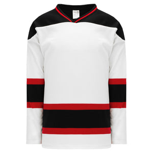 Custom or blank Wholesale New Jersey White Sleeve Stripes Pro Plain Blank Hockey Jerseys