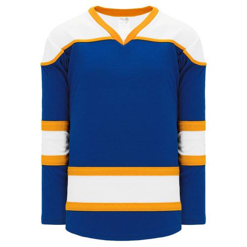 Royal, White, Gold Select Plain Blank Hockey Jerseys