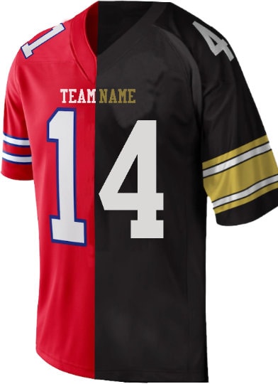 House Divided Jersey - Split Football Jerseys - any team