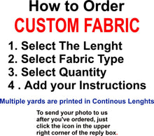 Load image into Gallery viewer, Design and Buy fabric by the yard, Add Image  or Text  on different  fabric cloth